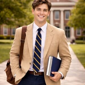 Stafford Options Camel Hair Mens Sport Coat Blazer 44R Tan